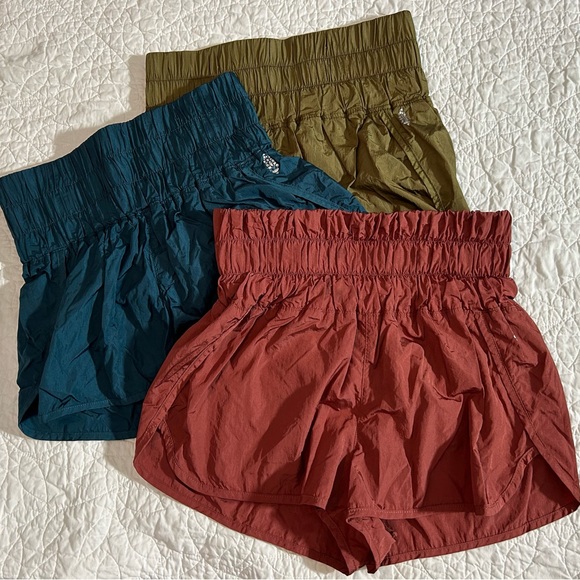 FP Movement by Free People Pants - Free People Movement Bundle of 3 Way Home Shorts Size Small Blue Green and Rust